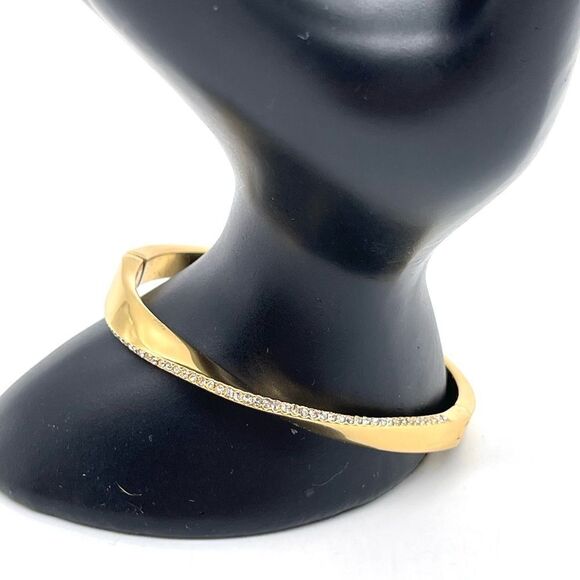 Kate Spade Paved Crystals on gold plated with hinge closure - Picture 2 of 5